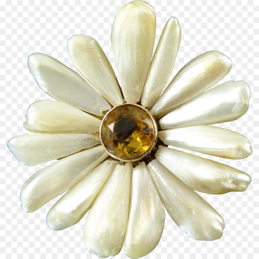 Broche Fleur，Perle PNG