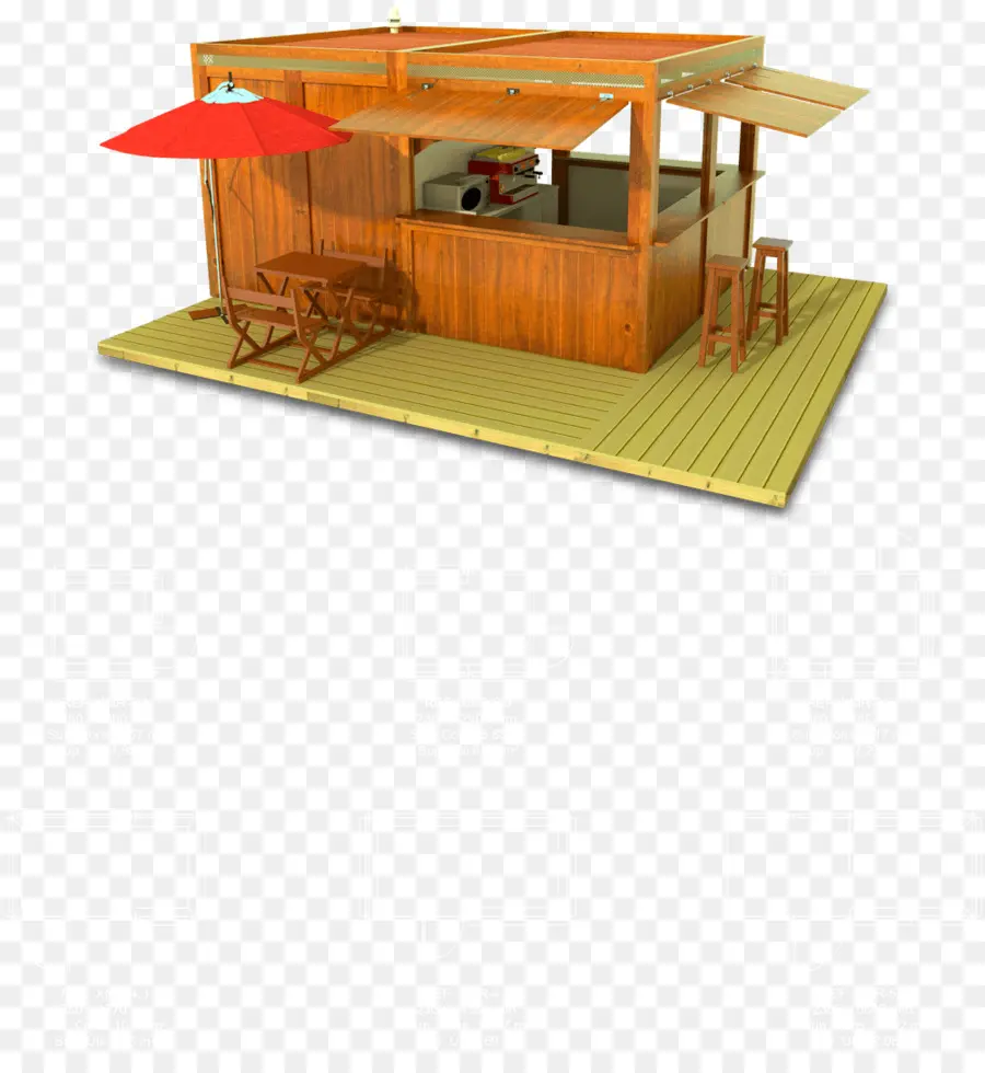 Kiosque En Bois，Parapluie PNG