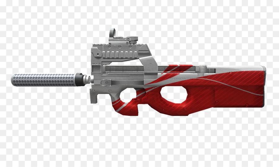 Pistolet P90，Rouge PNG