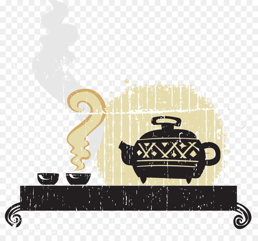 Théière Et Tasses，Vapeur PNG