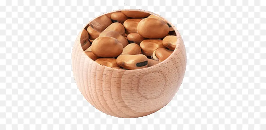 Haricots Bruns，Bol En Bois PNG