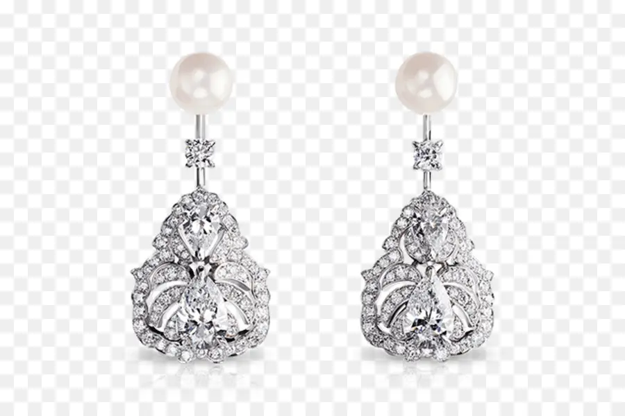 Boucles D'oreilles En Diamant，Perle PNG