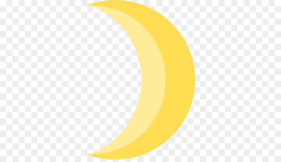 Croissant De Lune Jaune，Nuit PNG