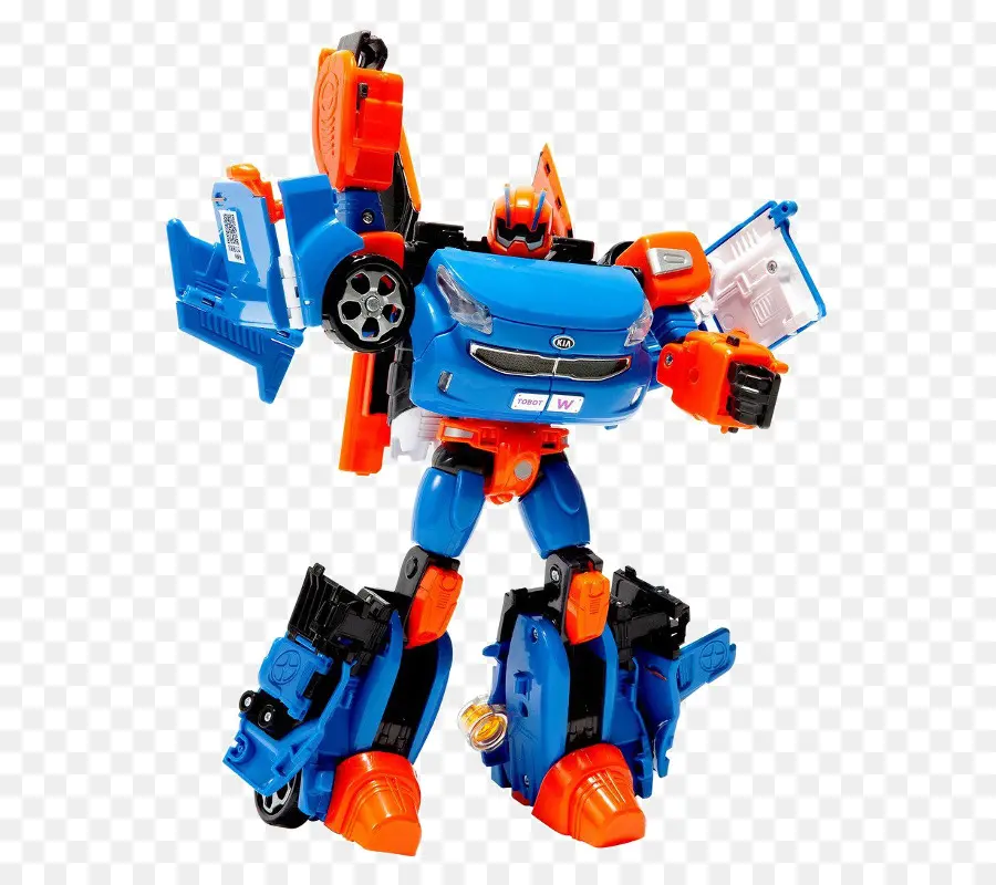 Robot Bleu Et Orange，Transformer PNG