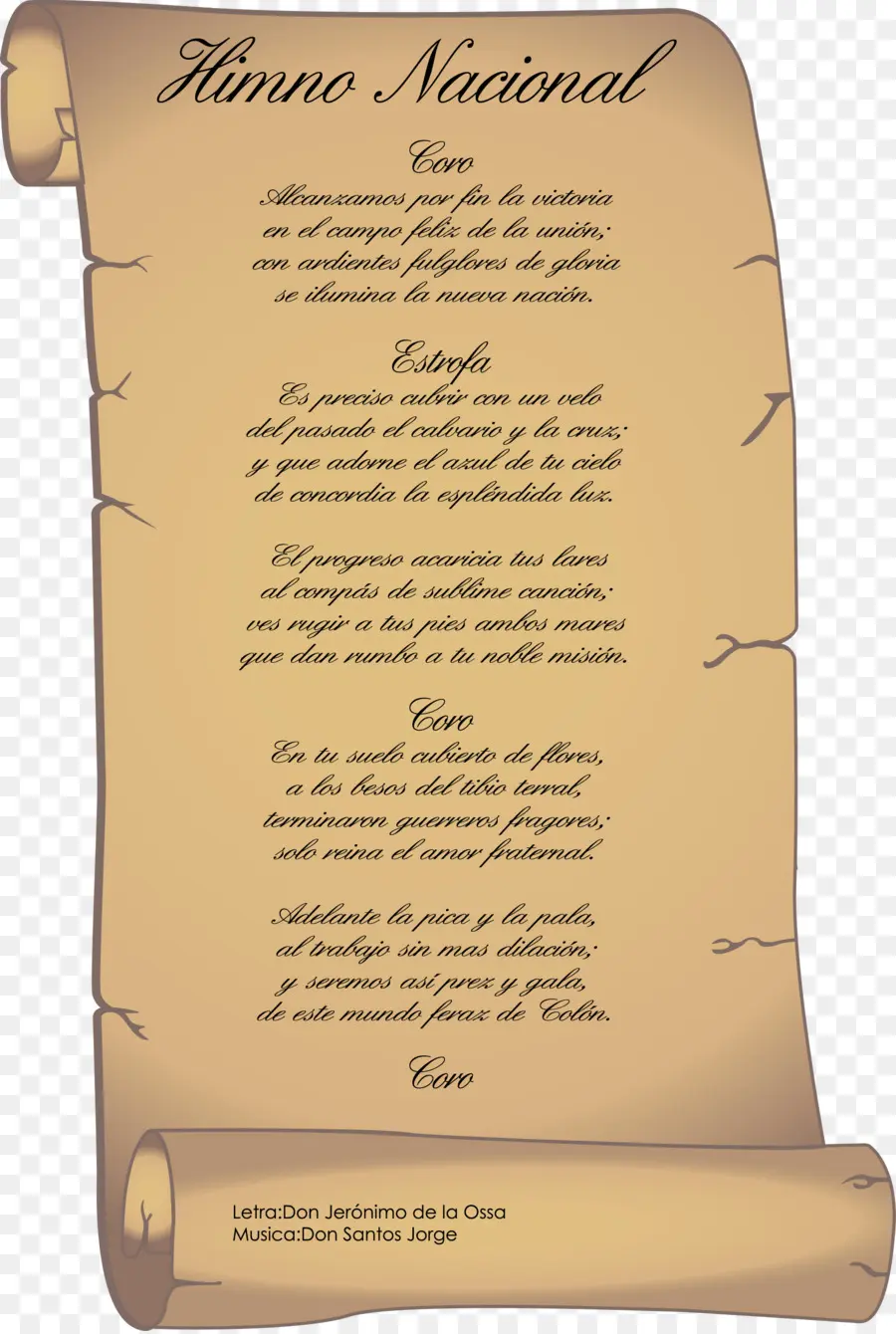 Hymne National，Paroles PNG