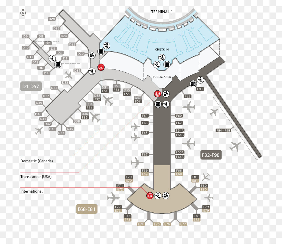 Carte De L'aéroport，Terminal PNG