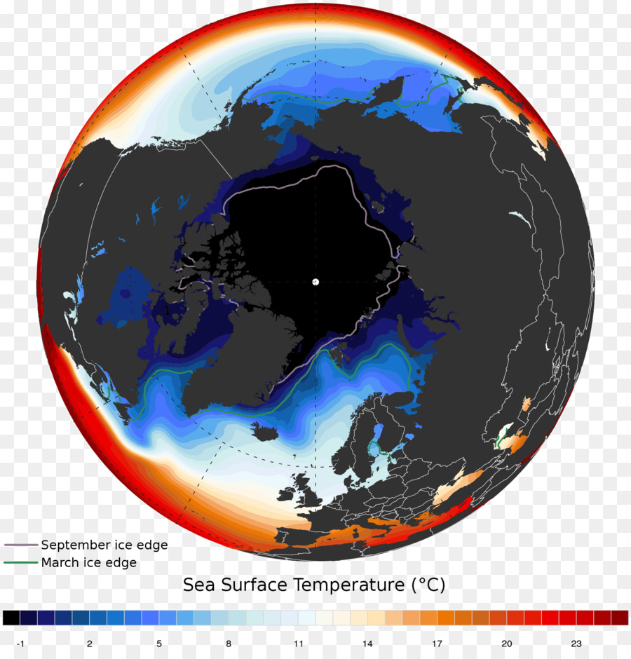 Océan Arctique，La Terre PNG