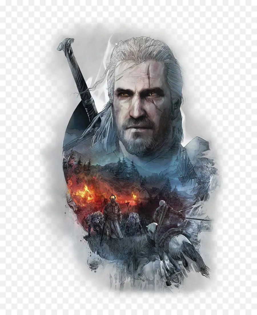 The Witcher 3 Wild Hunt，Geralt De Rivia PNG