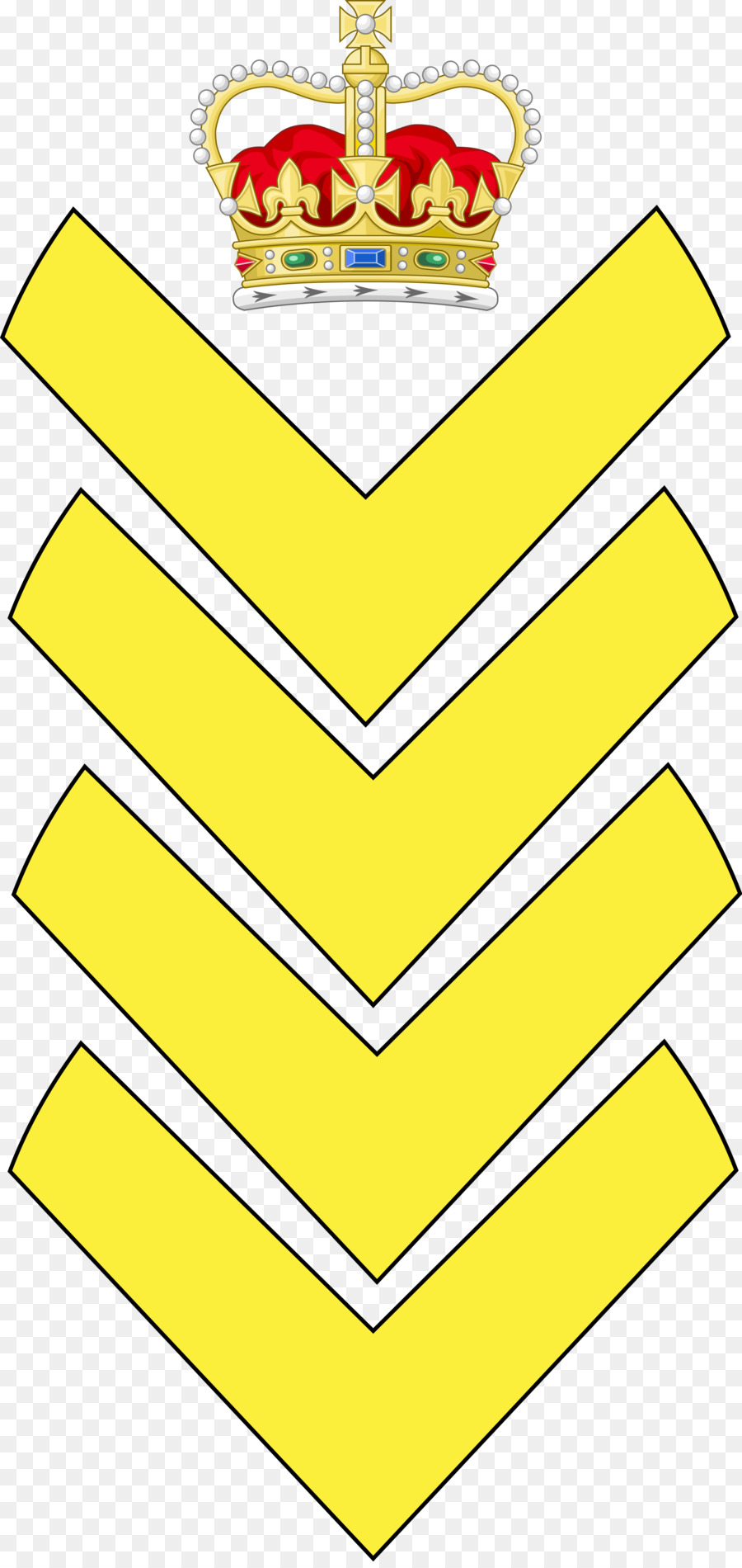 Chevrons Jaunes，Couronne PNG