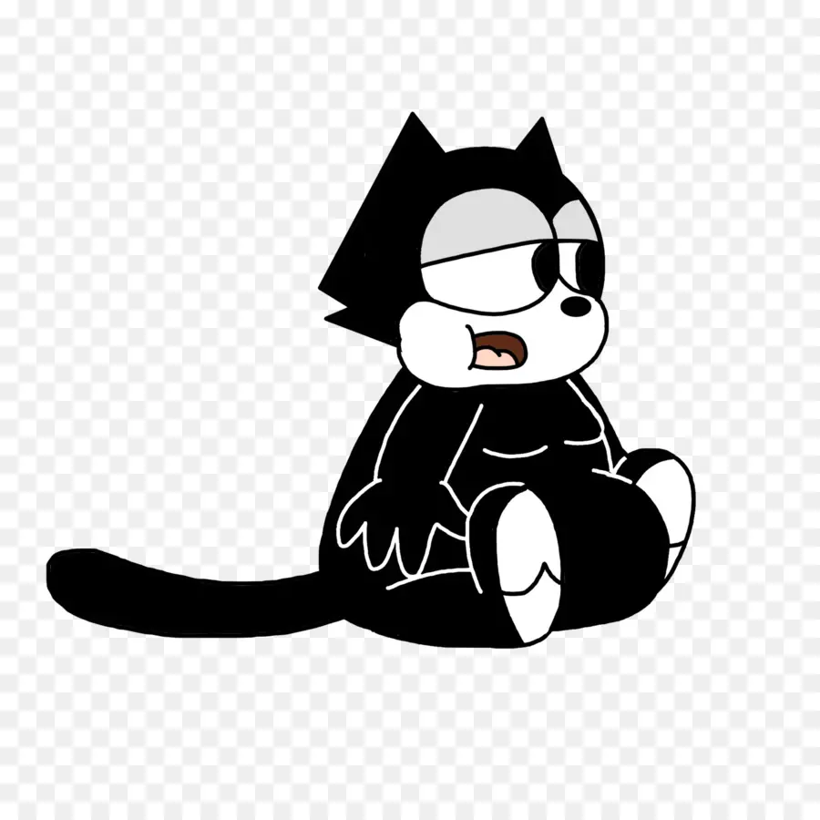 Chat De Dessin Animé Noir，Chat PNG