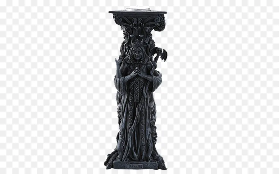 Statue Sombre，Bougeoir PNG