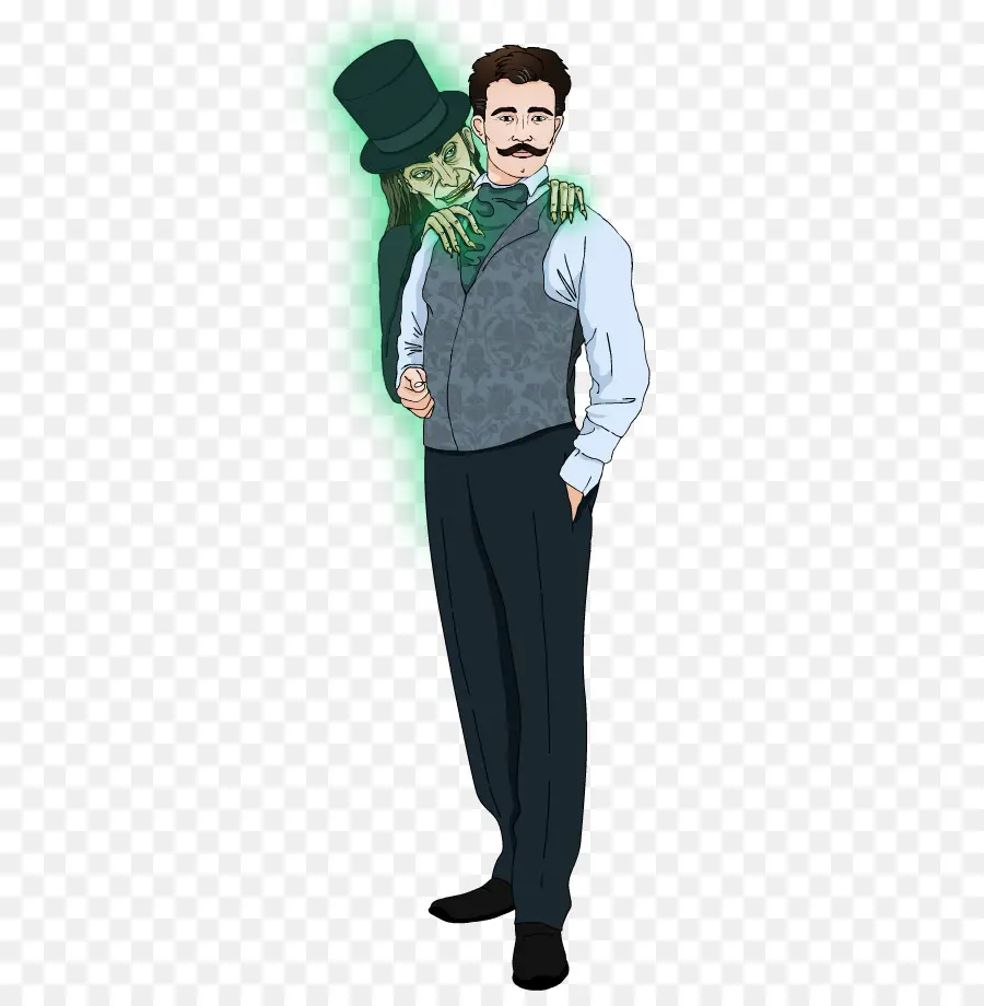 Homme Avec Fantôme，Fantasmagorique PNG