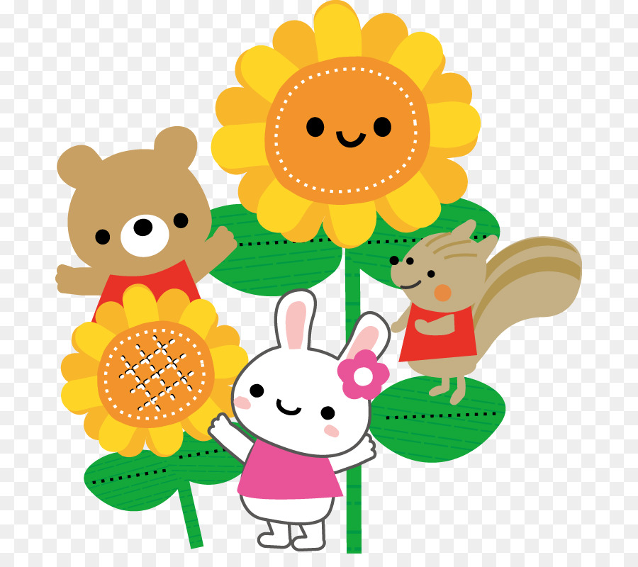 Animaux De Dessin Animé，Tournesols PNG