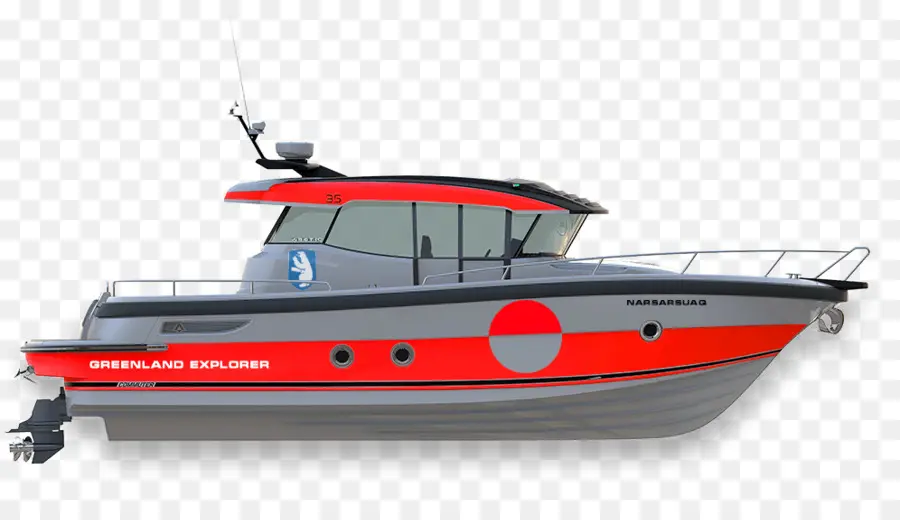 Bateau Rouge Et Gris，Motomarine PNG