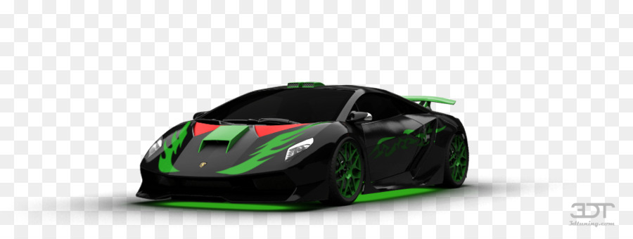 Voiture De Sport Noire Et Verte，Voiture PNG