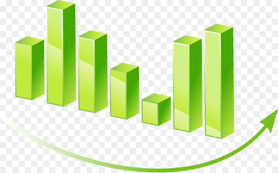 Flèche Verte Vers Le Haut，Graphique à Barres PNG