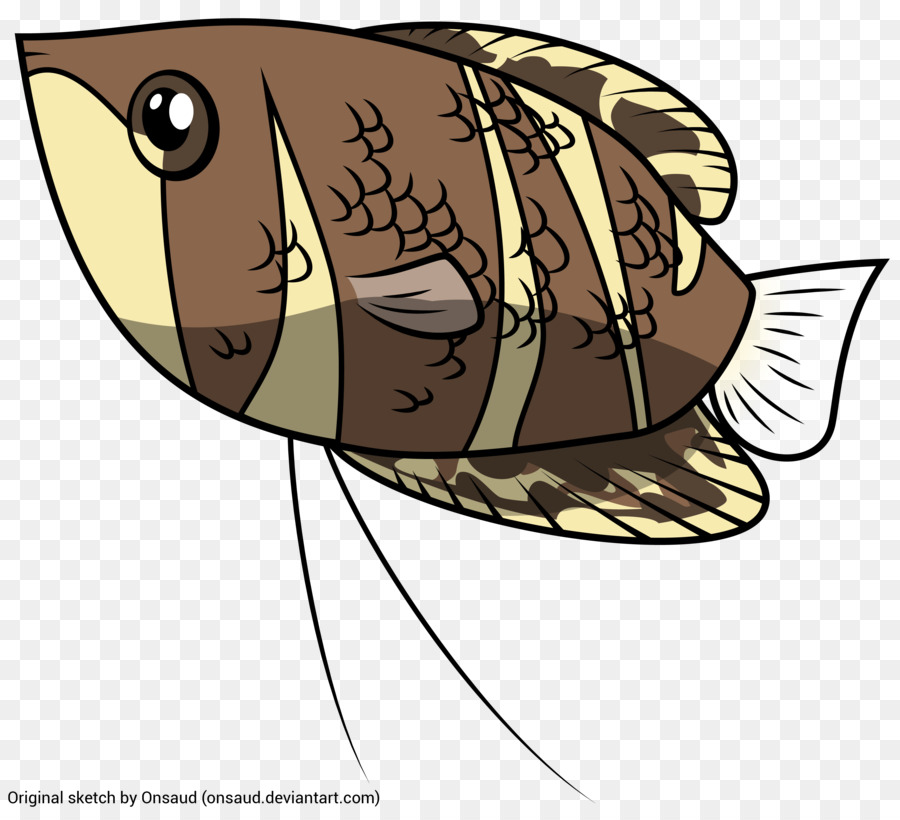 Poisson De Dessin Animé，Brun PNG