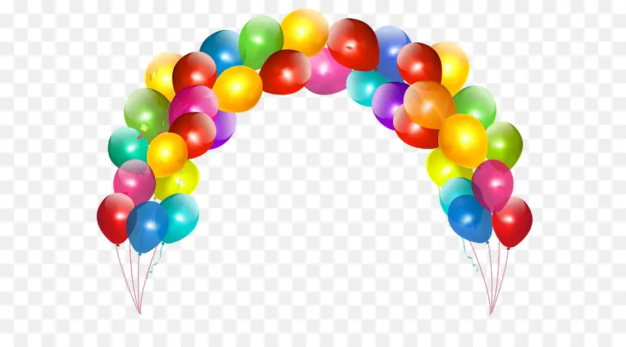 Arche De Ballons Colorés，Faire La Fête PNG