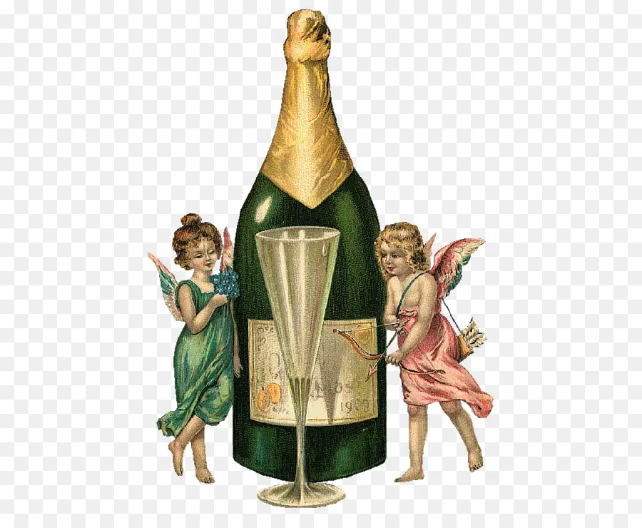 Bouteille De Champagne，Verre PNG