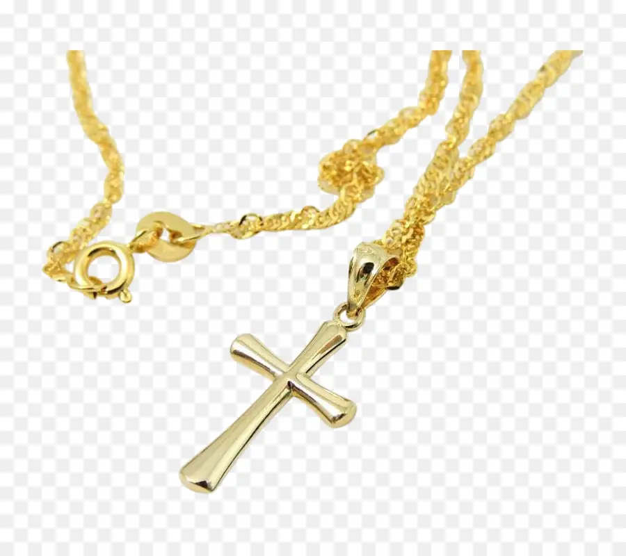 Collier Croix En Or，Chaîne PNG