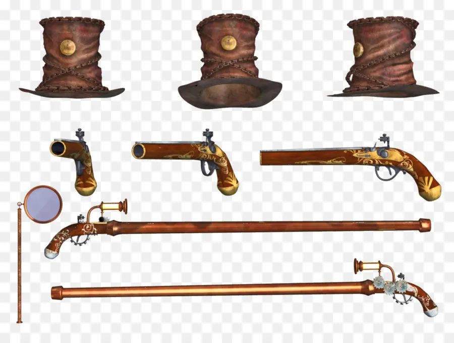 Chapeaux Et Pistolets Steampunk，Steampunk PNG