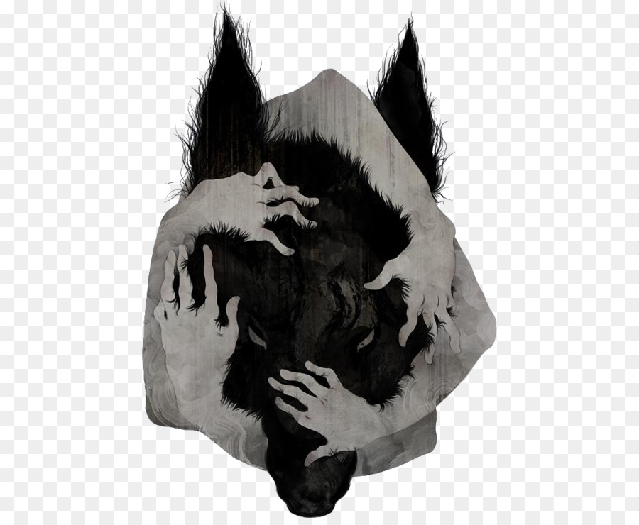 Silhouette De Loup，Animal PNG