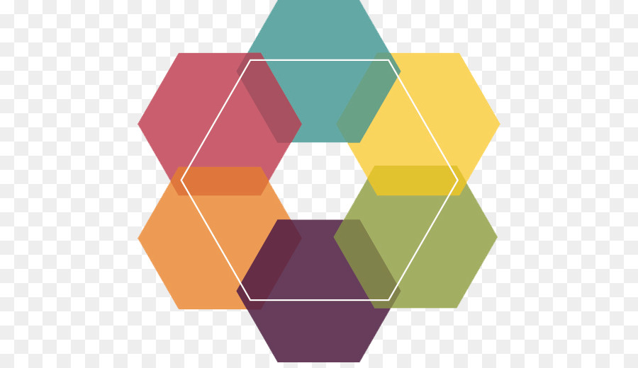 Hexagone Coloré，Géométrique PNG