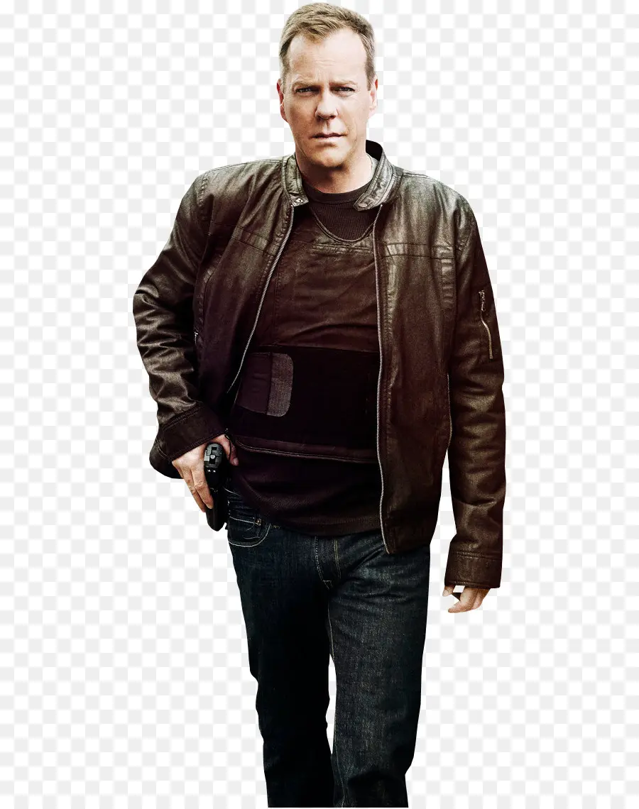 Kiefer Sutherland，Veste En Cuir PNG