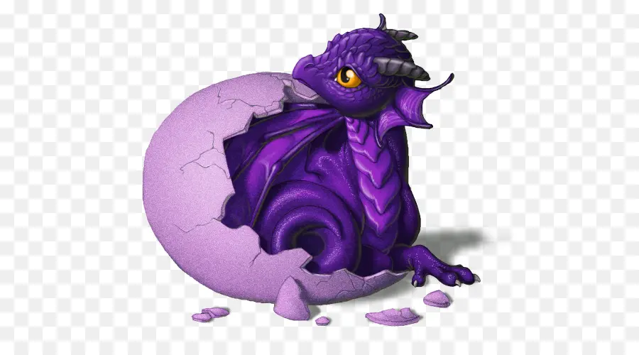 Bébé Dragon，Violet PNG