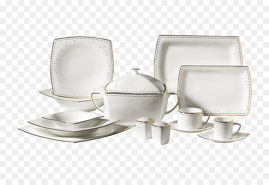 Service De Vaisselle Blanc，Assiettes PNG