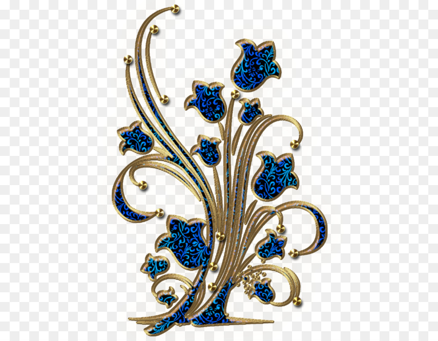 Motif Floral Bleu，Fleurs PNG