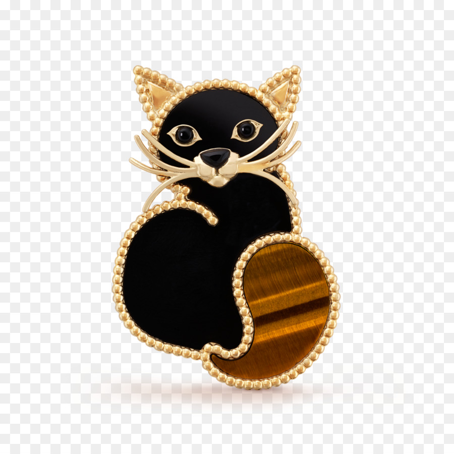 Broche Chat，Noir PNG