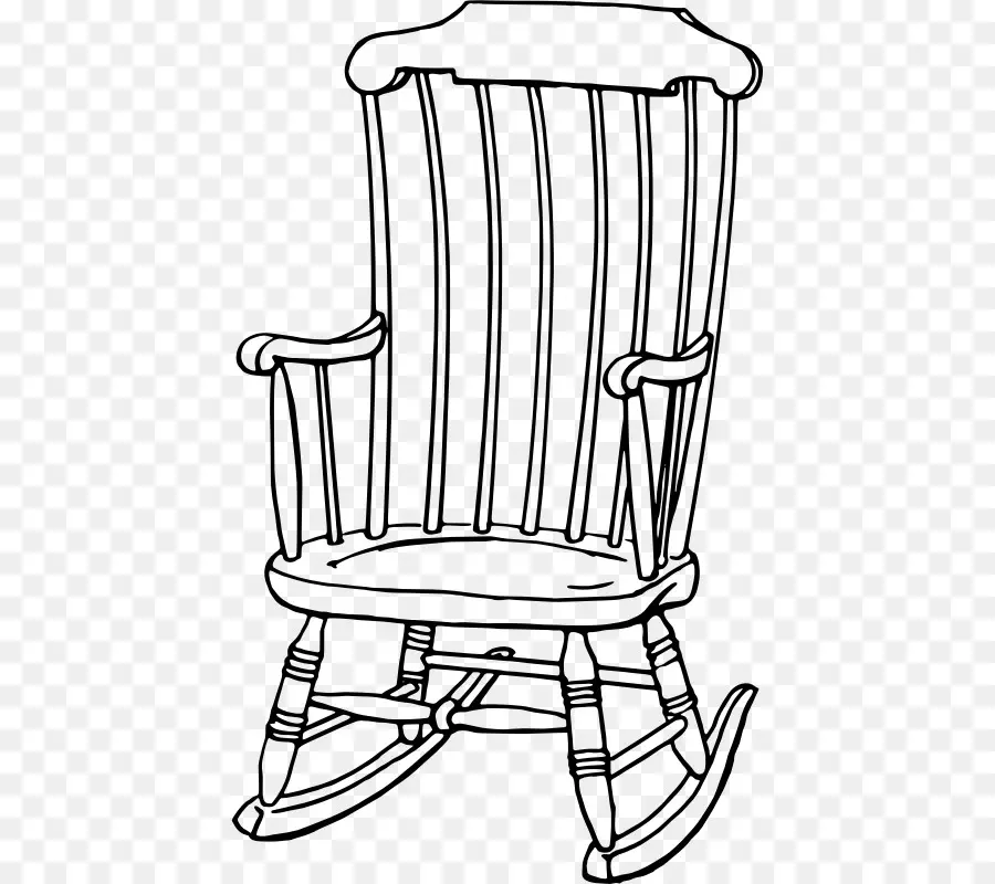 Fauteuil à Bascule，En Bois PNG