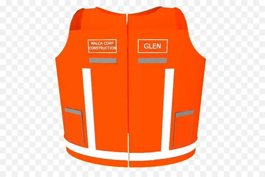 Gilet De Sécurité Orange，Réfléchissant PNG