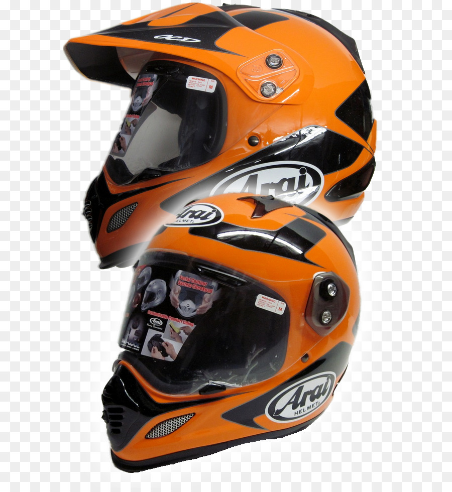 Casque Intégral Orange Et Blanc，Visage Complet PNG