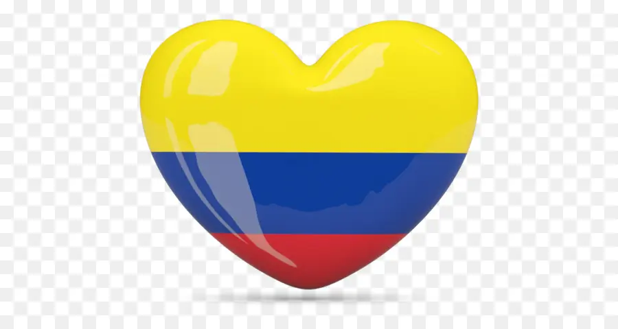 Coeur Drapeau Colombien，Jaune PNG