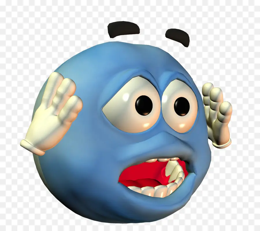 Émoji Bleu，Affronter PNG