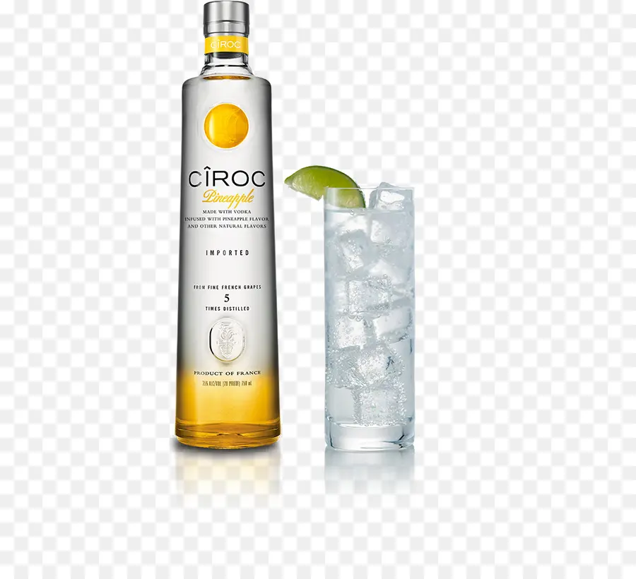 Vodka à L'ananas Ciroc，Bouteille PNG