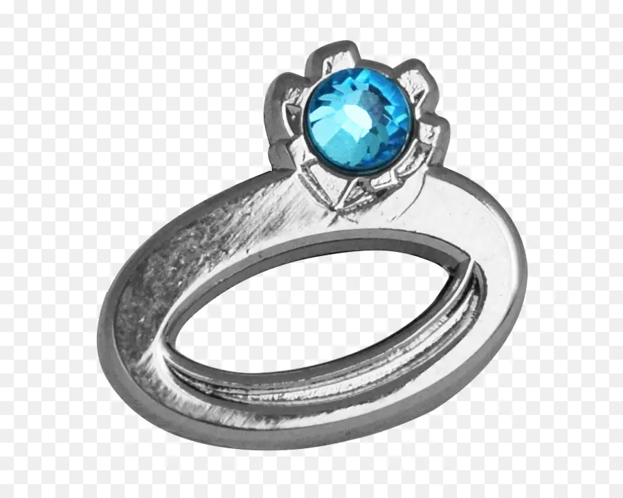 Bague Avec Gemme Bleue，Gemme PNG