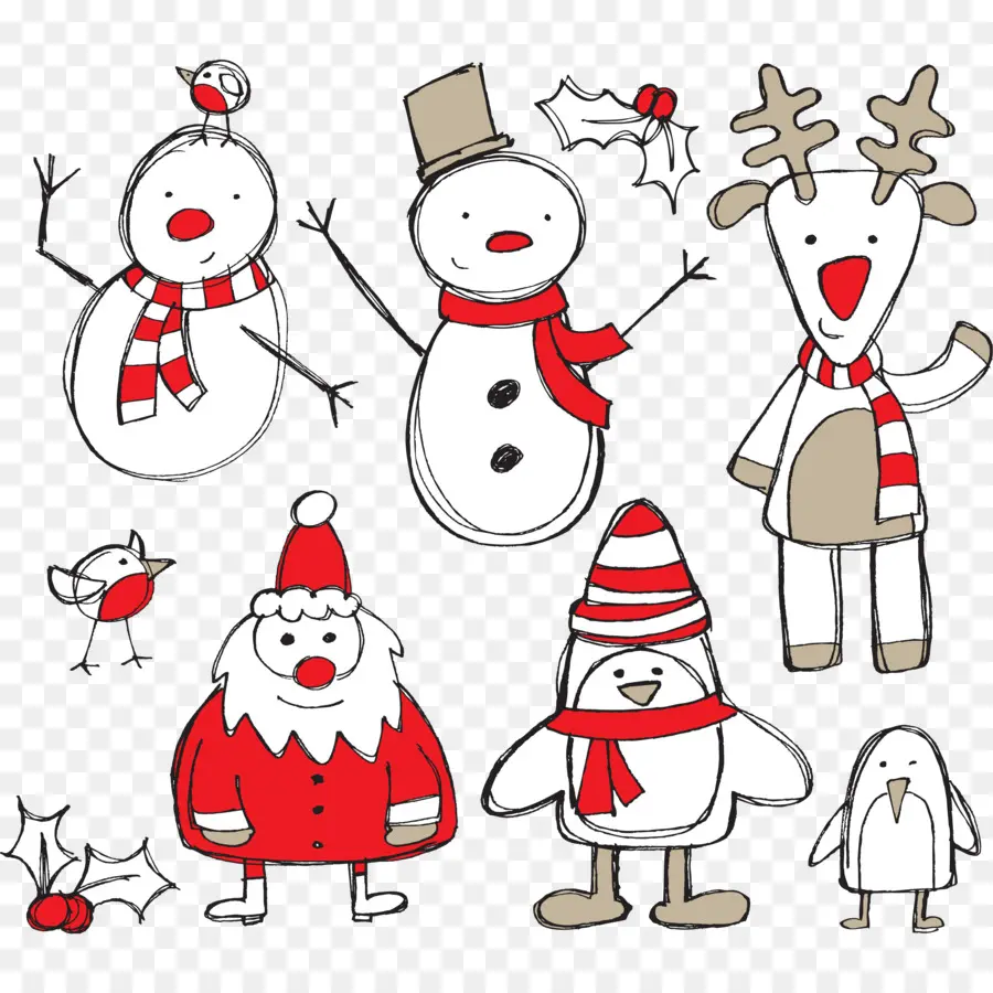 Personnages De Noël，Bonhomme De Neige PNG