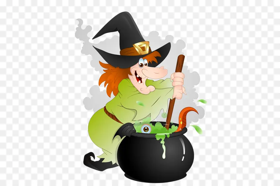 Sorcière Au Chaudron，Halloween PNG