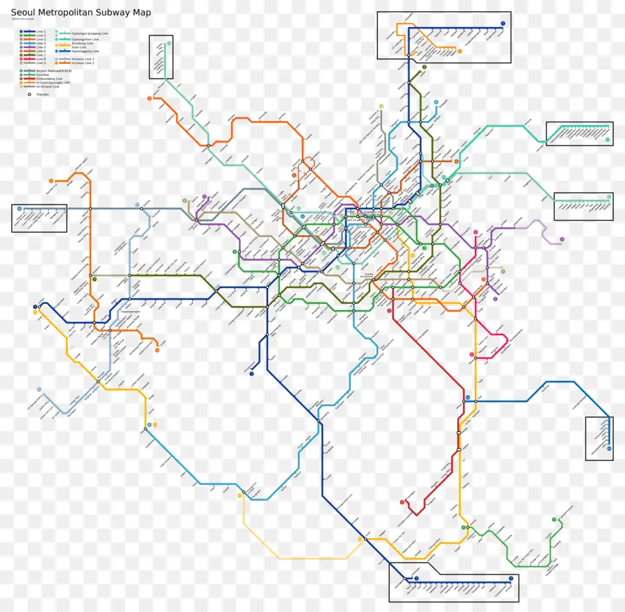 Plan Du Métro Métropolitain De Séoul，Métro PNG