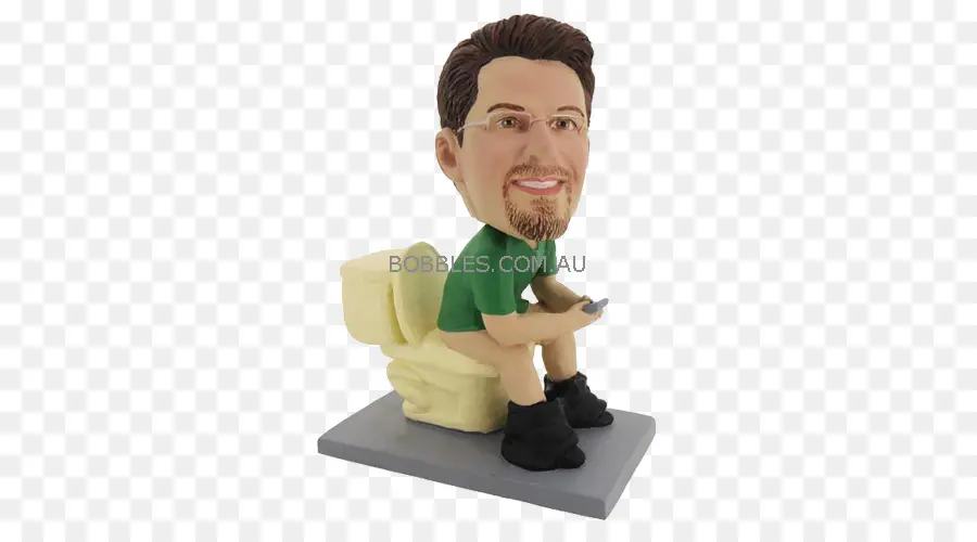 Bobblehead Sur Les Toilettes，Chiffre PNG