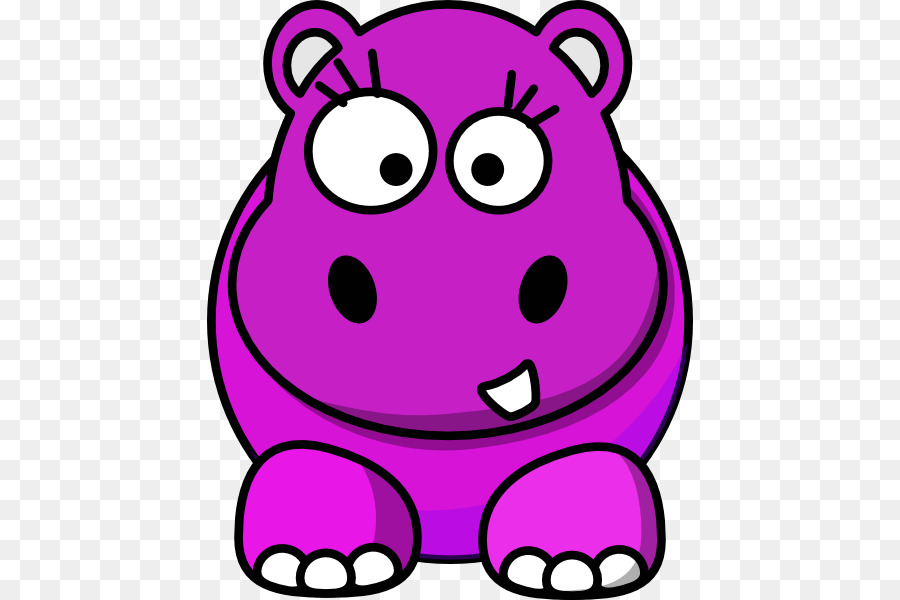 Hippopotame，Violet PNG