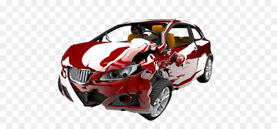 Voiture Rouge écrasée，Accident PNG