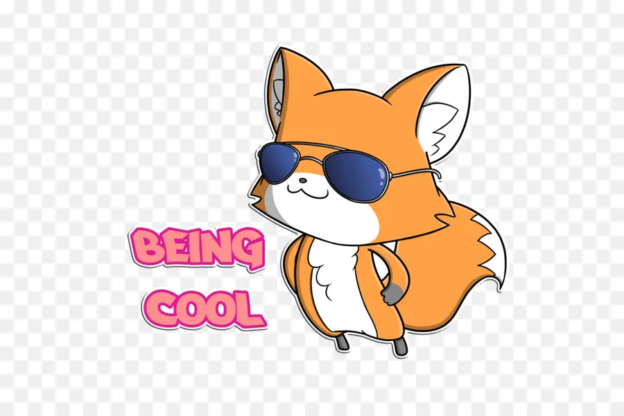 Renard Cool，Lunettes De Soleil PNG