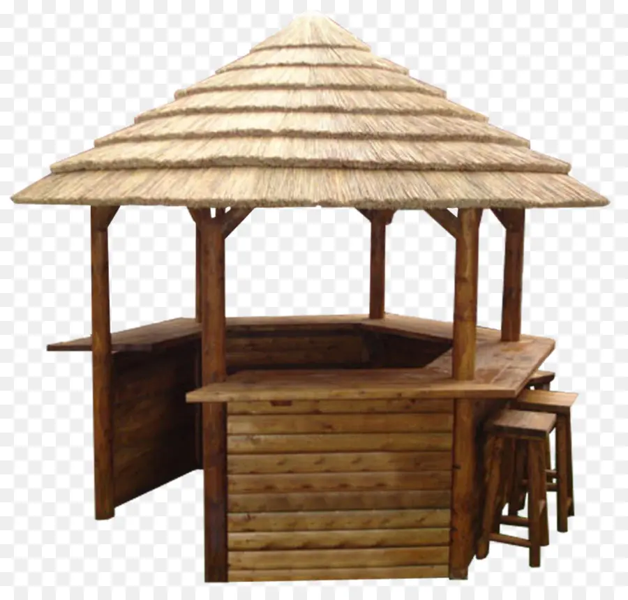 Gazebo En Bois，Toit De Chaume PNG