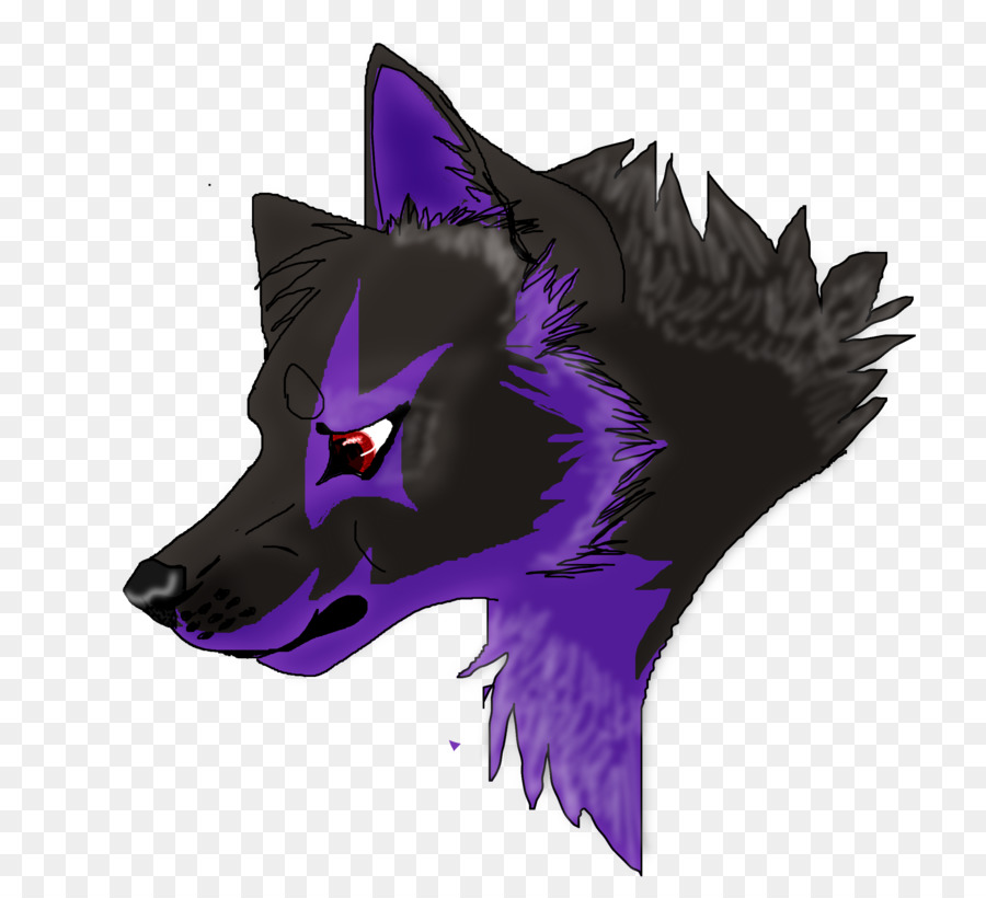 Loup Violet Et Noir，Canin PNG