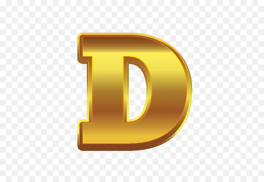 Lettre D'or D，Alphabet PNG