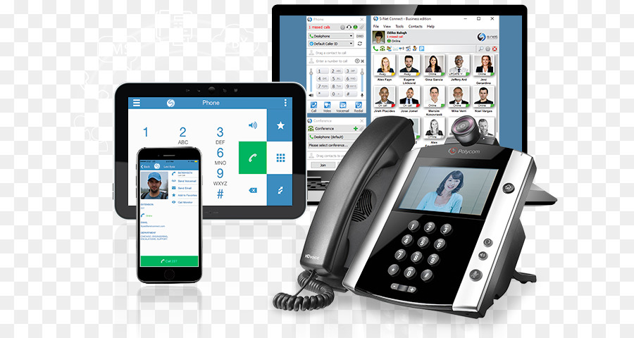 Téléphone Voip，Polycom PNG